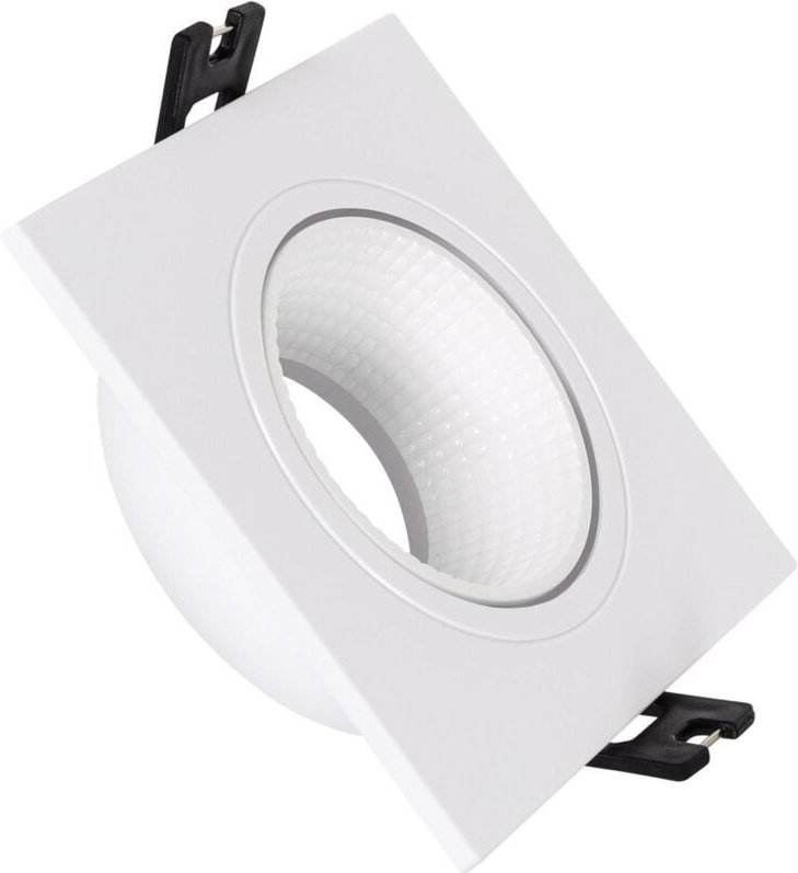 Downlight-Ring Quadratisch Schwenkbar für LED-Glühbirne GU10 / GU5.3 Schnitt Ø80 mm Schwarz