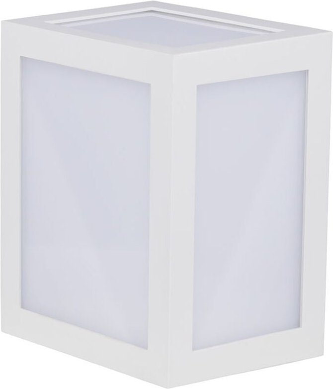 12W quadratische LED-Laternen-Wandleuchte, Warmweiß, IP65 - V-tac