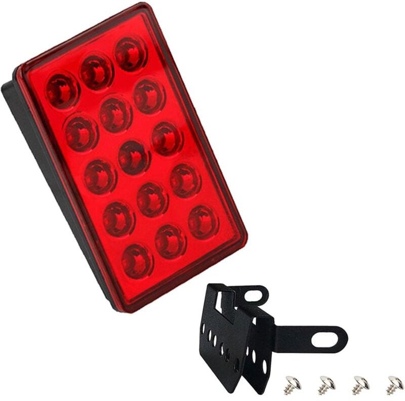 Quadratische LED-Bremslichter, Anhänger-Stopp-LED-Rücklichter, quadratisches Anti-Heck-Blitzwarnlicht für Autos, für die...