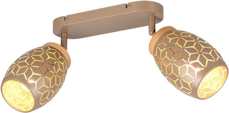 Trio LED-Deckenlampe 2er Spot Bidar 28 cm coffee