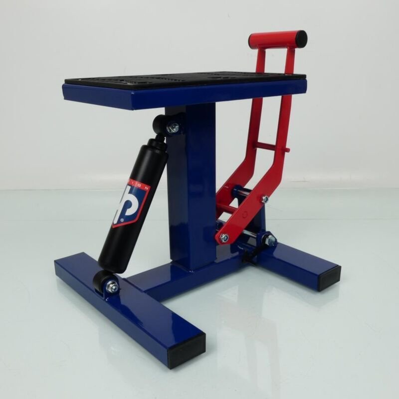 Motorradheber mit Zylinder up design up mx lift blau rot 130kg