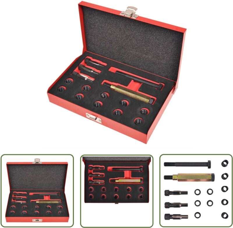 Fuhuida Trading - The Living Store Glühkerzengewinde-Reparaturset 15-tlg. M10 x 1,0 mm - Glühkerzengewinde Reparatur - H...