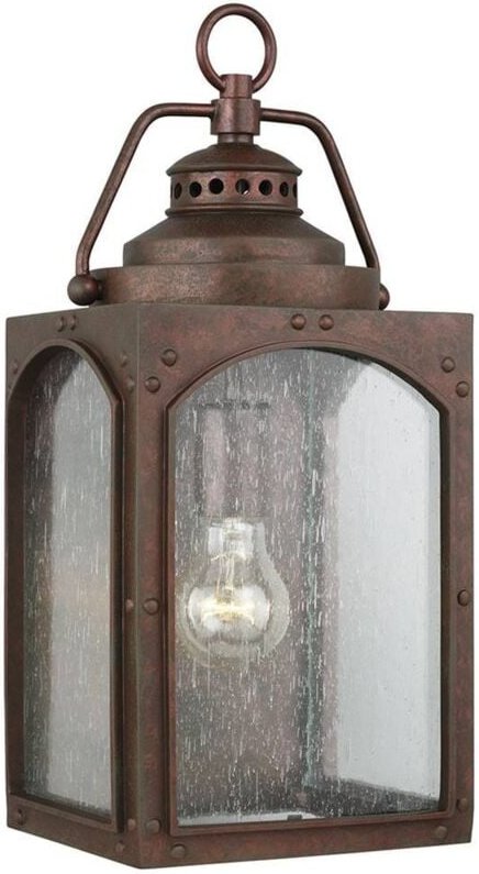 Elstead Randhurst Outdoor 1 Leichte mittlere Wandlaterne, Kupferoxid, IP44, E27