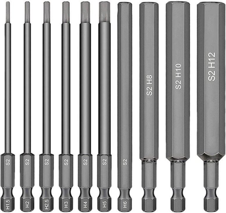 10-teiliger Innensechskantschlüssel 1,5-12 mm Schraubenschlüsseleinsatz