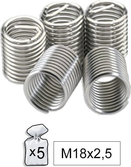 Beutel mit 5 spiraligen nachfüllungen M18X2,5 JBM 52024