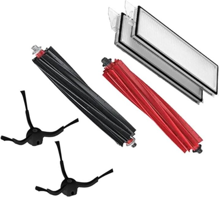 6PC Roboter-Staubsauger Doppelrollenbürste HEPA-Filter Seitenbürsten