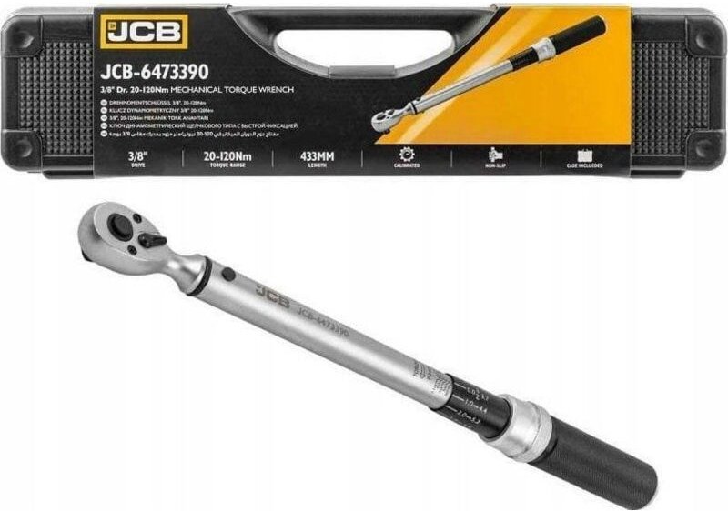 JCB Mechanische Drehmomentschlüssel aus Stahl 3/8 Zoll