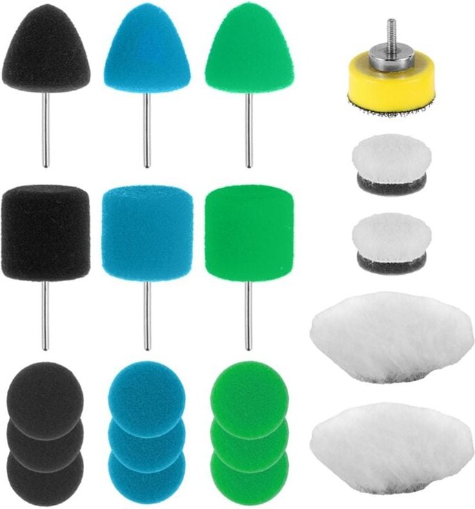 20 Stück Mini-Polierpads, Autodetails, kleine Flächen, verschleißfeste Polierpads aus Schwammwolle
