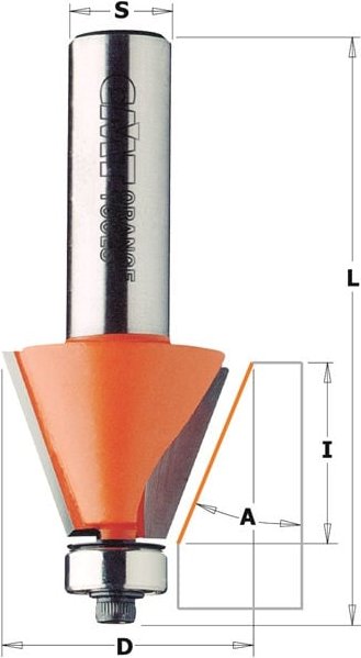 CMT - Hartmetall-Fasenbohrer A=45° D=31.7x9.5 L=53 S=8 mfls 93628011
