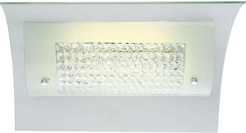 Globo - Deckenlampe Deckenleuchte Kristallleuchte Wohnzimmerlampe, Kristalle klar klassisch Glas satiniert, led 15W 1100...