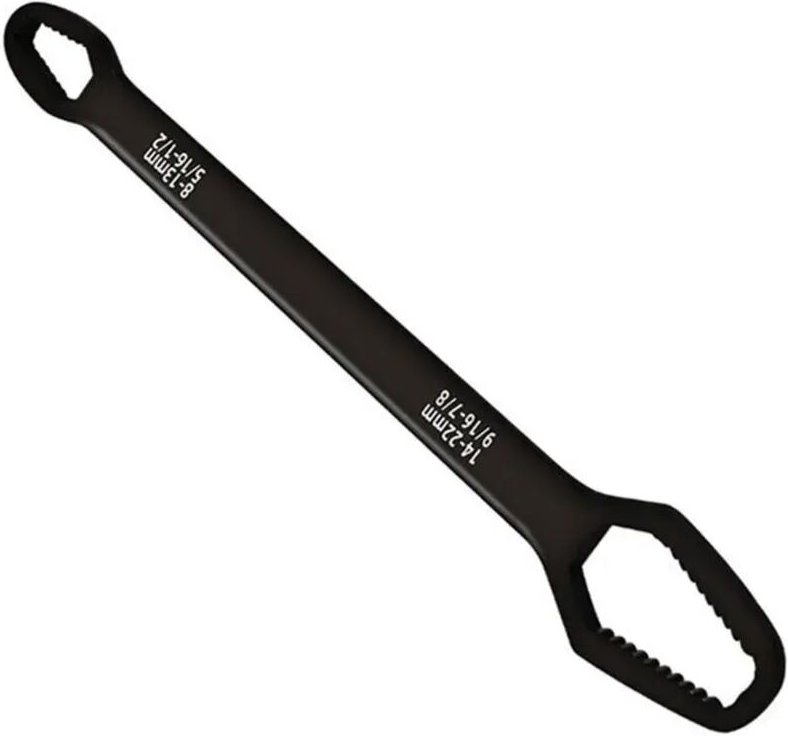 Universeller Torx-Doppelkopf-Brillenschlüssel mit Selbstklemmung, verstellbar, 8 bis 22 mm, Mehrzweck-Spezialplatte an b...