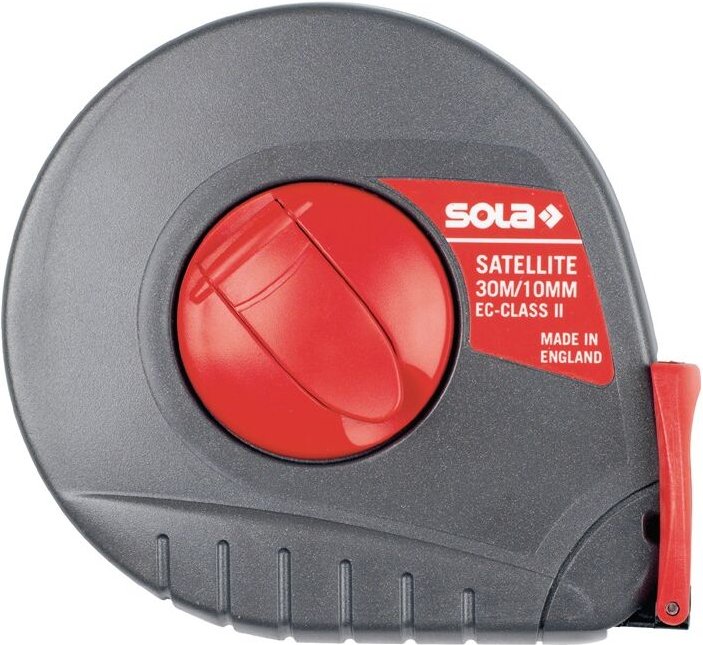 SOLA Stahlmaßband Satellite 10 m EG-Prüfzeichen Genauigkeit II