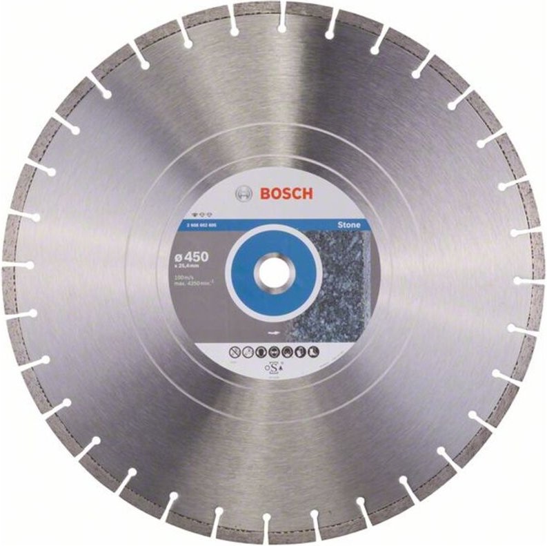 Bosch Diamanttrennscheibe Standard for Stone, 450 x 25,40 x 3,6 x 10 mm
