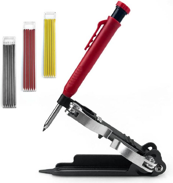 Multifunktionales DIY-Markierwerkzeug für die Holzbearbeitung - Strukturbleistift Aus Aluminiumlegierung Markierwerkzeug...