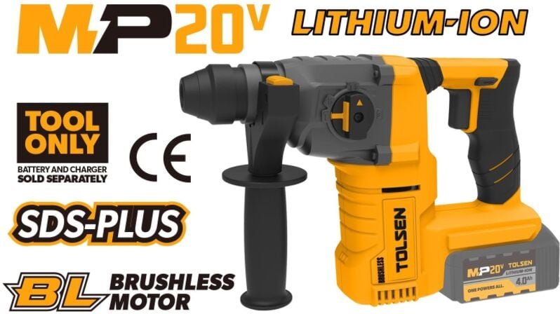 Tolsen Mp20v Serie 20 V Burstenloser Abbruchbohrer
