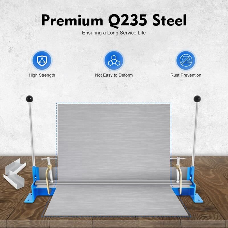 Blechbieger - 760mm Blechbiegewerkzeug Manuelle Blechbiegemaschine Abkantbank Biegewinkel bis 90° Biegemaschine zum Eins...