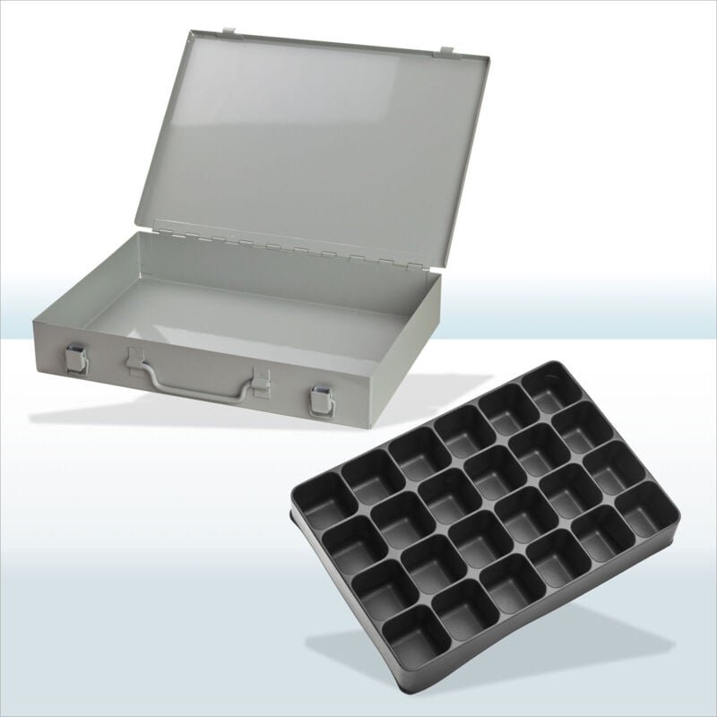 ADB Stahlblechkästen mit Spannverschluss / 24-fach / RAL 7035