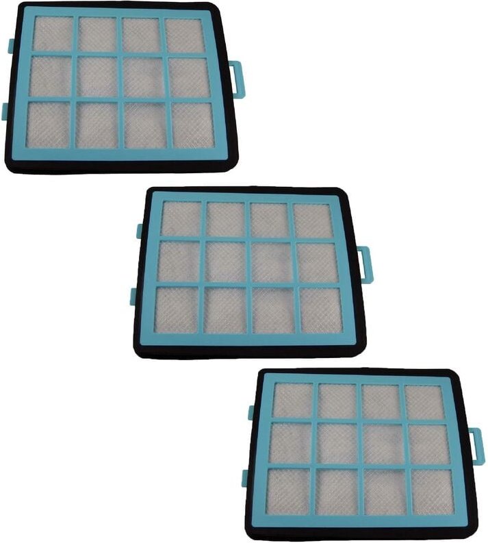 Filterset 3x Ansaugfilter kompatibel mit Philips PowerPro FC8760, FC8761, FC8764, FC8766, FC8767, FC8769 Staubsauger - V...