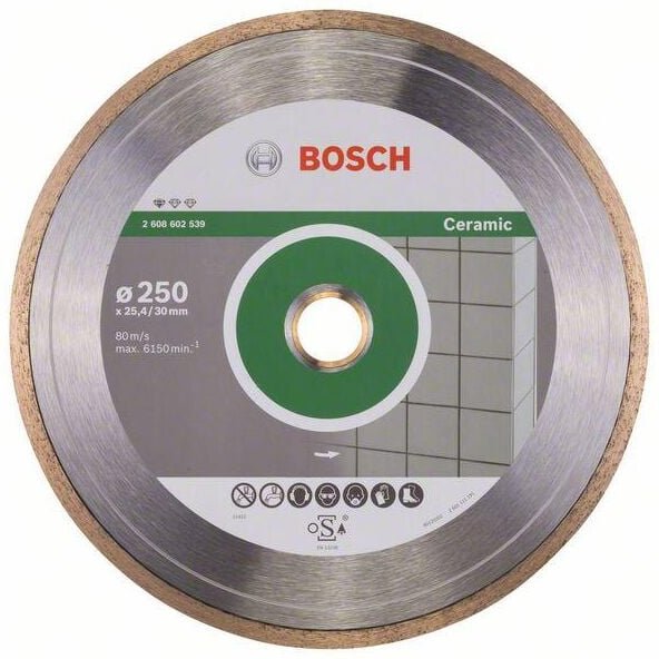Diamanttrennscheibe Standard for Ceramic 250 x 30+25,40 x 1,6 x 7 mm - Bosch