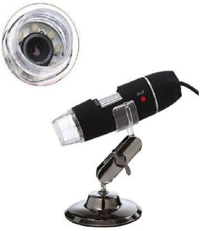 Trade Shop - Digitalmikroskop USB 2.0 MPX 500X 8 LED PC Notebook Foto Video -