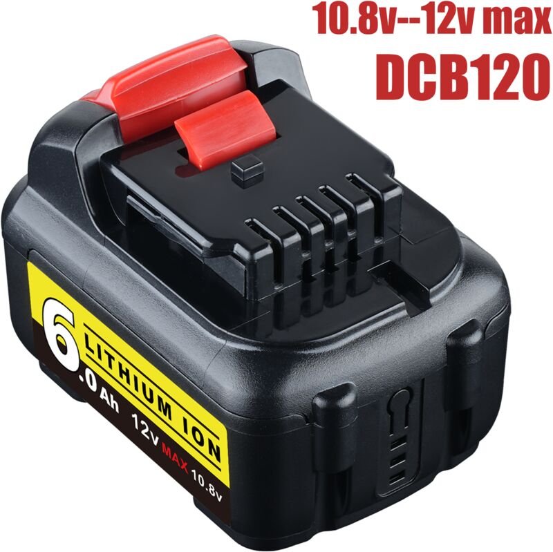 1 Stücke Wiederaufladbare für Dewalt DCB120 6,0 Ah Lithium-ionen-batterien 12 V Batterie DCB124 DW089LG DCD701F2 Elektro...