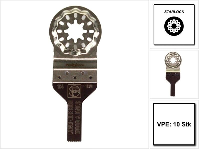 Fein - 10x E-Cut Long-Life Sägeblatt Starlock 10 mm - 63502184240