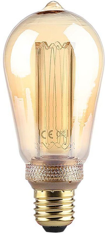 V-tac - LED-Glühbirne E27 4W ST64 Kerze Filament Amber Art 1800K