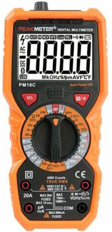 Tigrezy - Digitalmultimeter PM18C ac dc Automatischer digitaler elektrischer Tester Berührungsloses Voltmeter Amperemete...