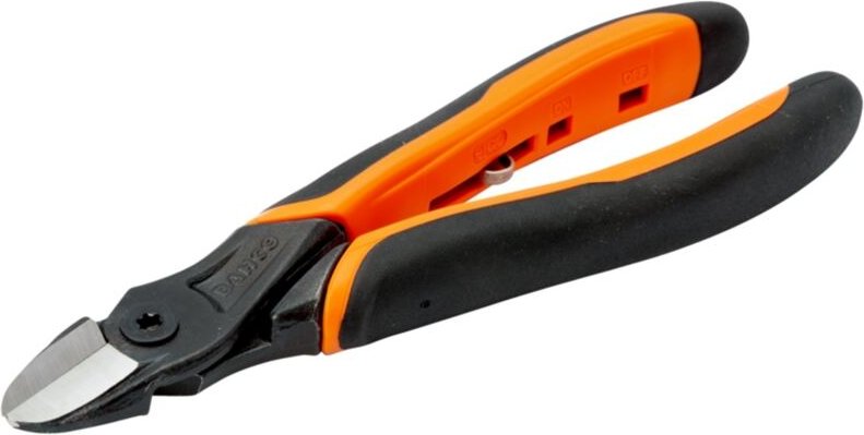 Thumbnail - Bahco ERGO Seitenschneider mit selbstöffnendem Zwei-Komponenten-Griff, phosphatiert, geeignet für Kunststoff, 160 mm