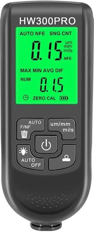 Tragbares digitales Schichtdickenmessgerät, automatische Abschaltfunktion, Messbereich 0-2000 µm, Beschichtungsmessgerät...