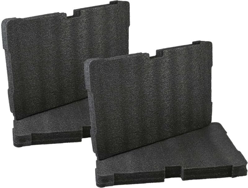 Vhbw - 2x Schaumstoffeinlage Ersatz für Milwaukee 4932471428 für Werkzeugkoffer - Schaumstoff Schwarz