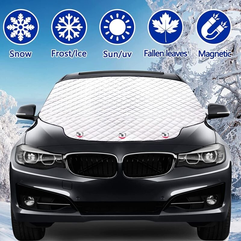Perle Rare Auto Frontscheibe, Magnetische Windschutzscheibe Abdeckung, Sonnenschutz Anti Frost Schnee Anti Eis UV Sun Un...