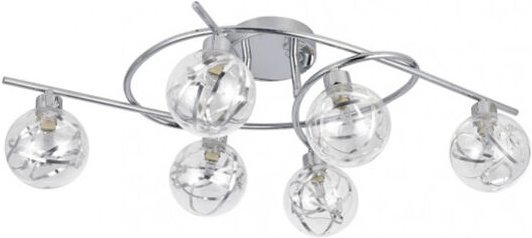 Fabrilamp - Deckenleuchte de 6 Leuchten Modell varanasi chrom