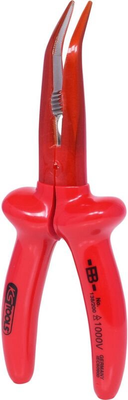 Ks Tools 1000V Flachrundzange, beschichteter Arbeitskopf, gebogen, 200 mm