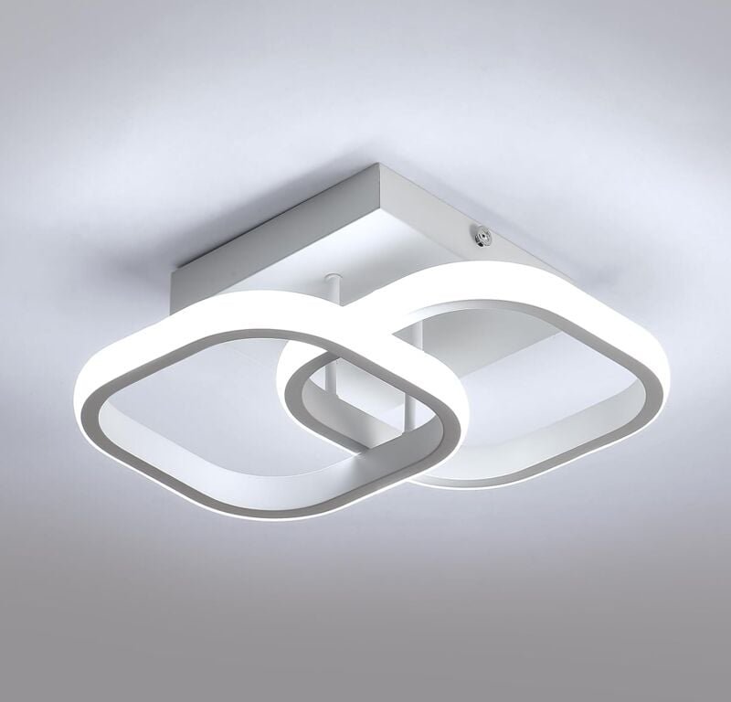 Comely - Moderne led Deckenleuchte, Quadratisches Acryl-Deckenleuchte ø 19 cm für Schlafzimmer, Wohnzimmer, Küche, Flur ...