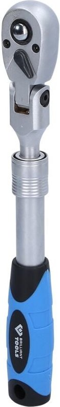 Brilliant Tools - 3/8' Teleskop-Umschaltknarre mit flexibelem Kopf (250 - 350 mm)