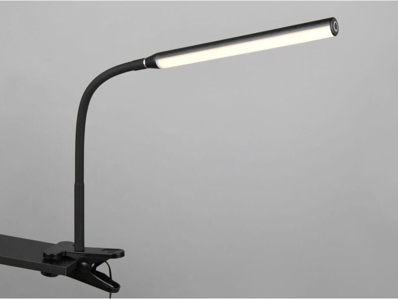 Reality Leuchten - led Klemmleuchte nevada Schwarz dimmbar & 3 Lichtfarben, Höhe 38-69cm