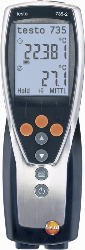 735-2 Temperatur-Messgerät -200 - +1370 °c Fühler-Typ k, Pt100 - Testo