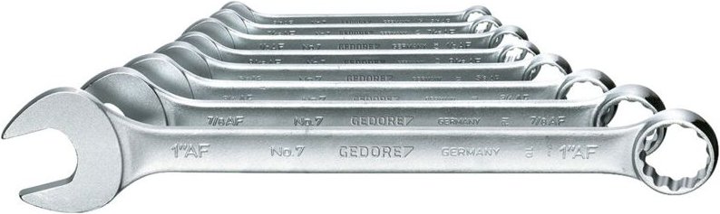 Gedore - 7-08A Ring-Maulschlüssel-Satz 8-teilig UD-Profil 3/8-1'