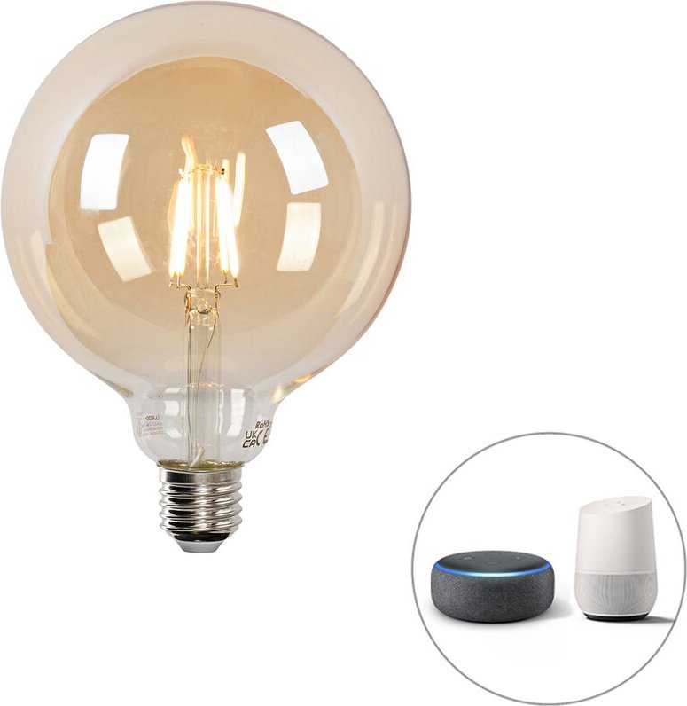 Smart E27 dimmbar in Kelvin LED-Lampe G125 Goldline 4,9W 470 lm 1800-4000K