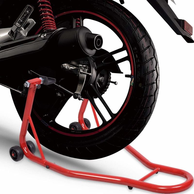 Motorradstaender hinten Montagestaender Motorrad Staender Halter Radhalter fuer Hinterrad Hinterradstaender breitenverst...