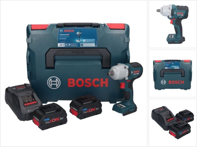 Bosch GDS 18V-450 HC Akku Drehschlagschrauber 18 V 450 Nm 1/2" + 2x ProCORE Akku 8,0 Ah + Ladegerät + L-Boxx