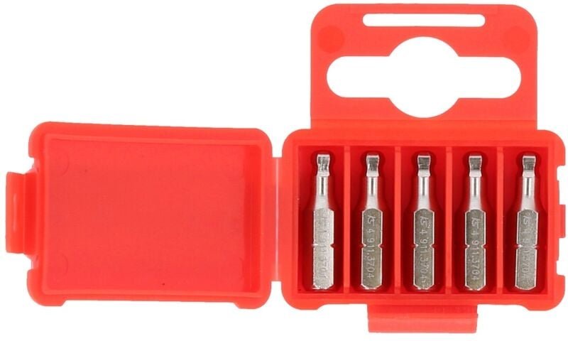 1/4' Bit Innensechskant, 25mm, Kugelkopf, 4mm, 5er Pack