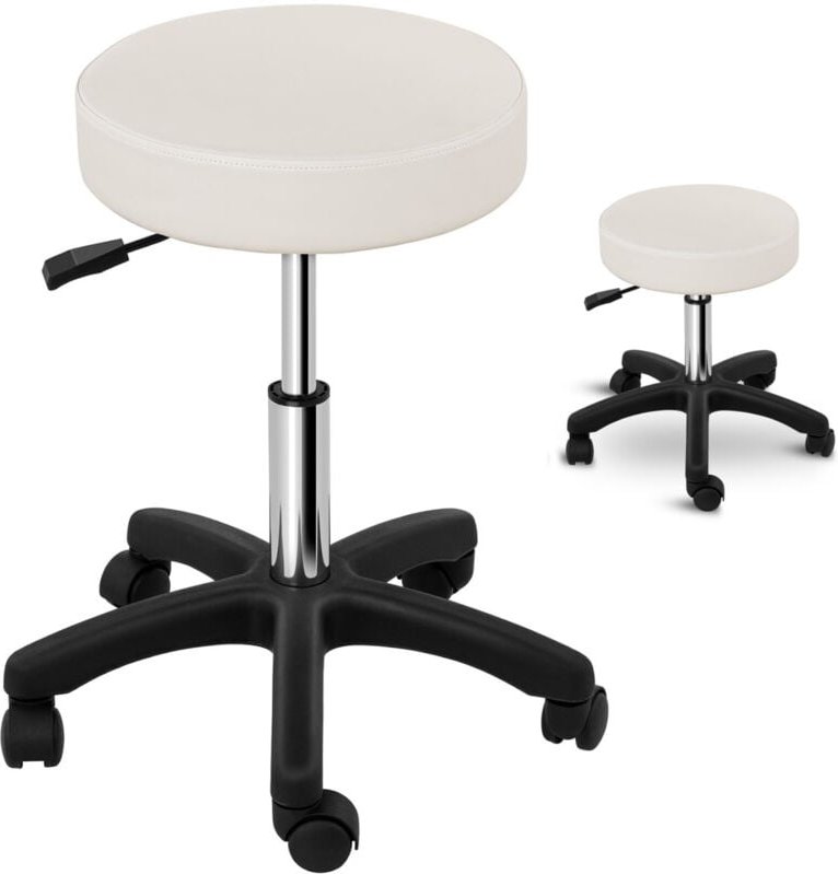 Rollhocker Bürohocker Drehhocker Praxishocker Arbeitshocker Hocker Gasfede Beige