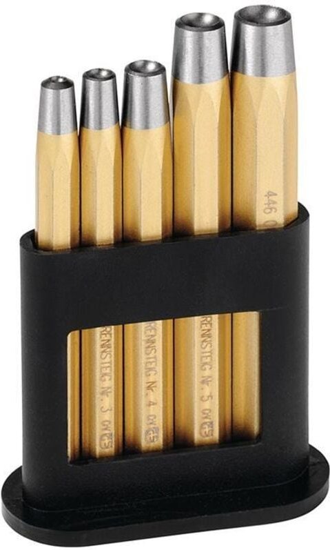 Nietkopfsetzersatz din 6435 5-teilig Niet-Ø 2 - 6 mm