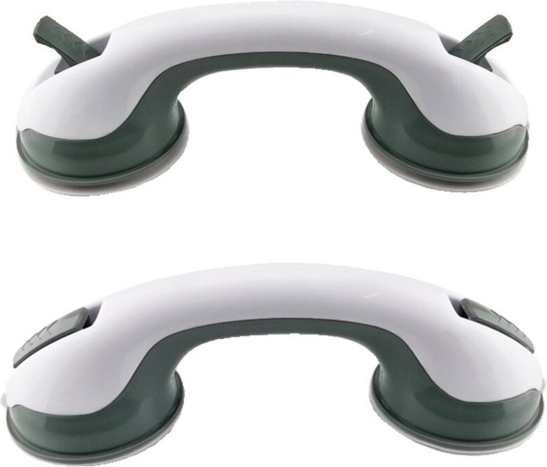 Haltegriffe fürs Badezimmer (2er-Set) mit Saugnäpfen 30 cm – sicherer Halt, ohne Bohren, geeignet für Dusche und Badewan...