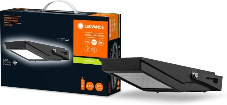 Ledvance - endura flood 10w 4000k schwarz solarbetriebenes led flutlicht - lum762350