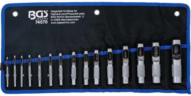 BGS 74570 Locheisen-Satz, 2 - 22 mm, 15-tlg.