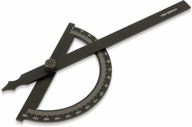 Thumbnail - Halbkreis-Winkelmesser HWM-200, 180°, 150x200 mm - Daytools