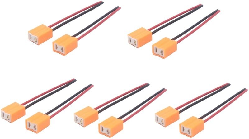 10 StüCk H7 Buchse Pigtail Keramik Scheinwerfer Anschluss Reparatur Stecker Steckdosen Adapter